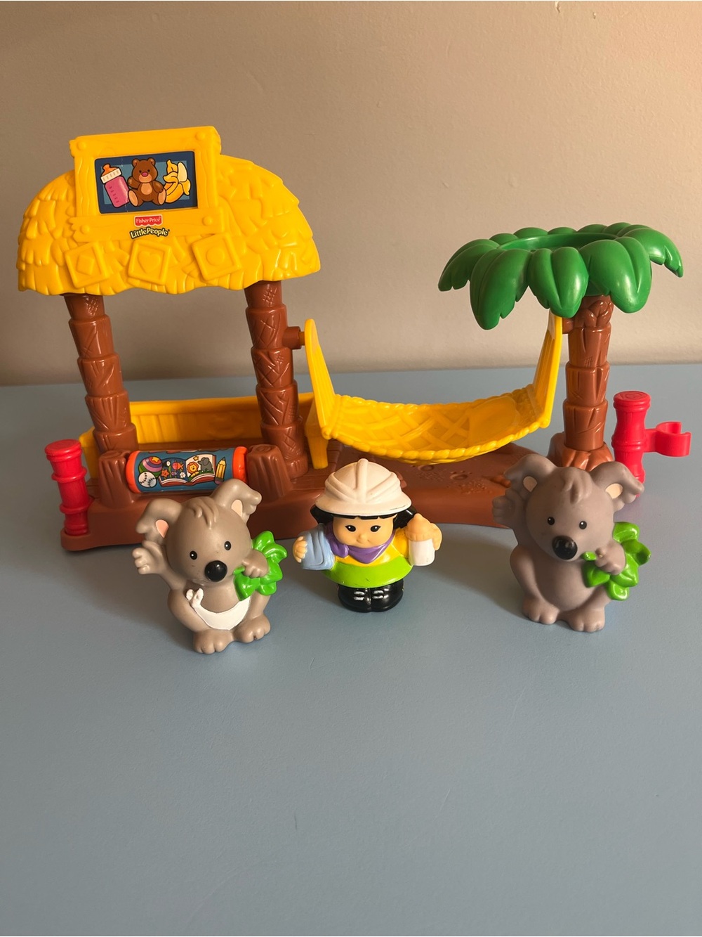 Fisher-Price Yellow and Brown Jungle Hammock Playset with Koala Figures